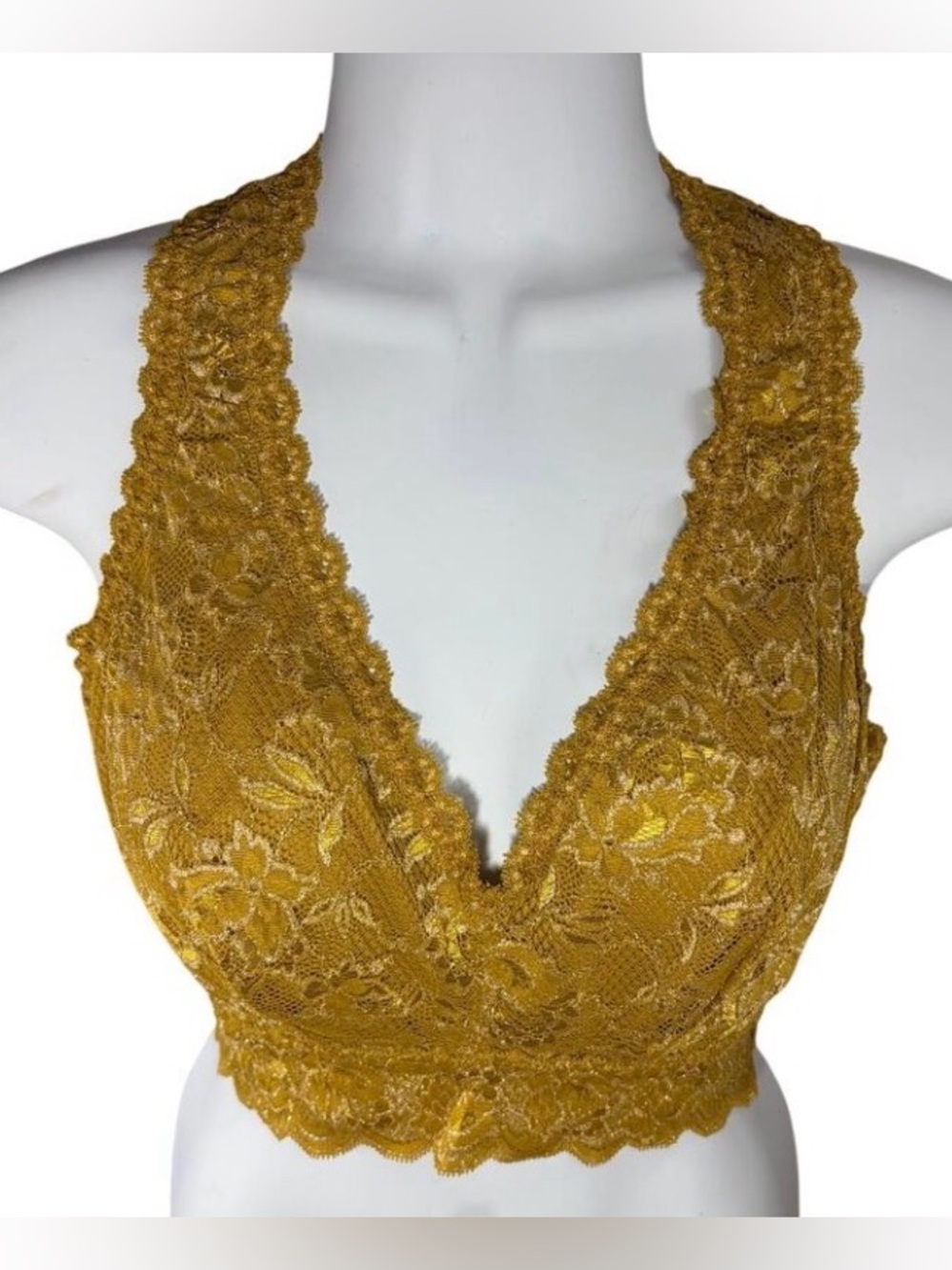 Medium COSABELLA NWT Gold Chartreuse RACIE Racerback Bralette NEVER SAY NEVER